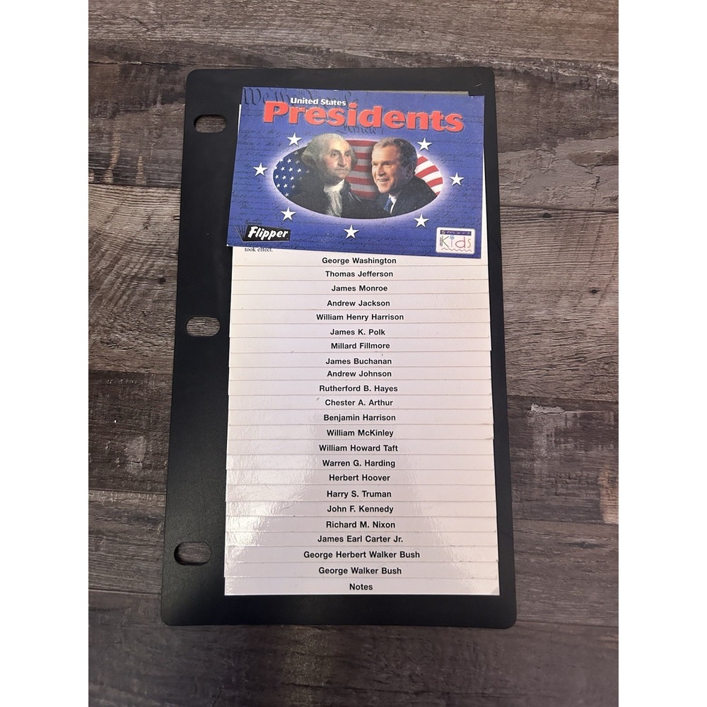 Vintage Flipper United States Presidents Educational Toy Multicolor Ages 8-16